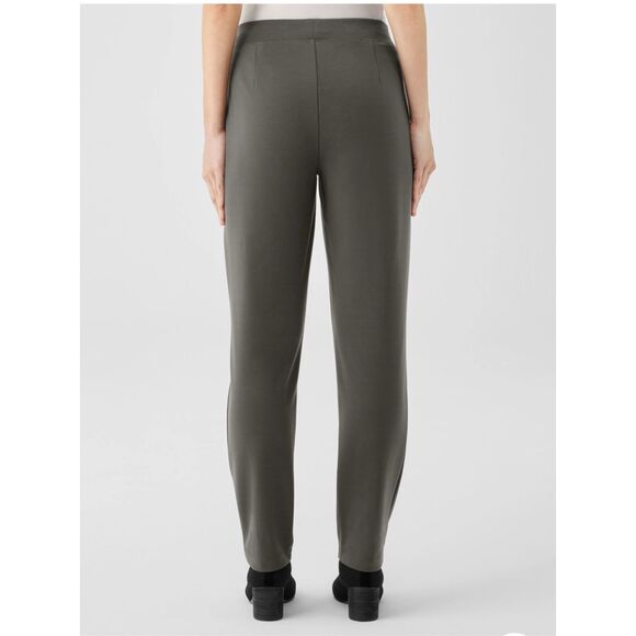 Eileen Fisher $198 washable flex ponte Stretch Tencel gray Ankle Pants M - Picture 2 of 16